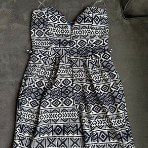 LAC Bleu Romper, Small (Blue and White)